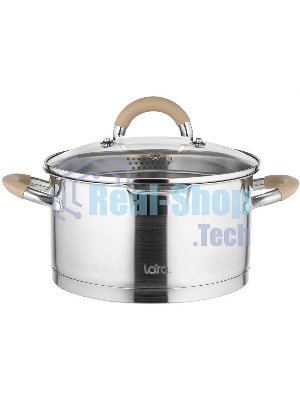 Кастрюля LARA LR02-342 Берлин 3,1 л 20x11 см нержавеющая сталь, с крышкой