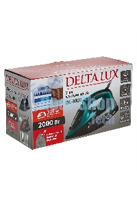 Утюг DELTA LUX DE-3000 черный с бирюзовым