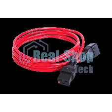 Шнур питания с фиксатором REM IEC 60320 C19/IEC 60320 C20, 16 А/250 В (3 * 1,5), 1,8 м, красный R-16-Cord-C19-C20-1.8-Red