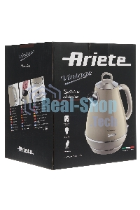Чайник электрический Ariete Vintage 2869/03 2000 Вт, 1.7 л, бежевый