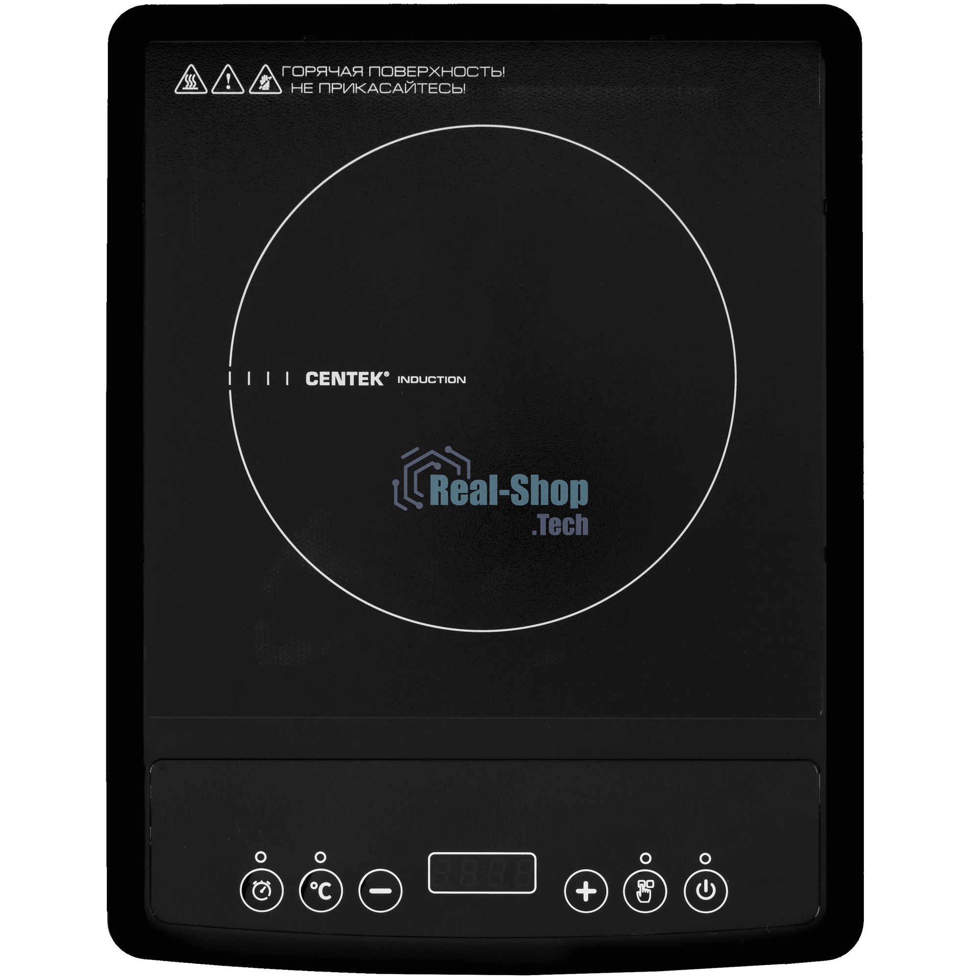 Плита настольная электрическая Centek CT-1518 чёрный, 2 кВт, индукция, конфорки - 1, стеклокерамика, сенсор