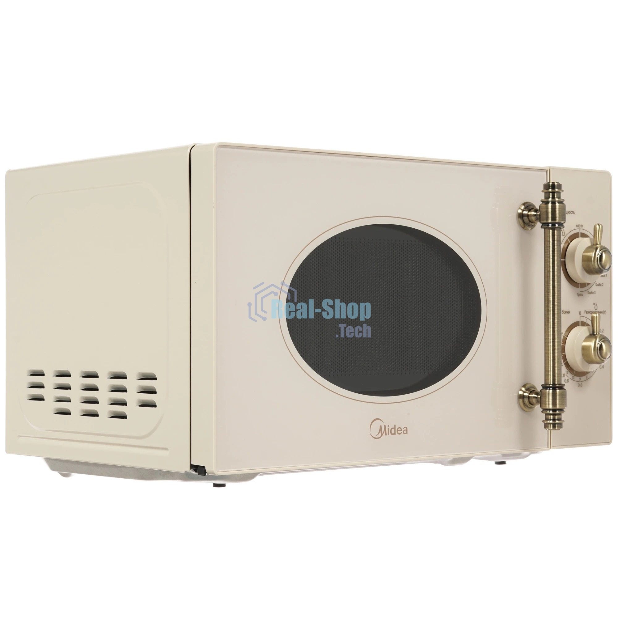 Микроволновая печь Midea MG820CJ9-I2 бежевый, 20 л, 800 Вт, переключатели - поворотный механизм