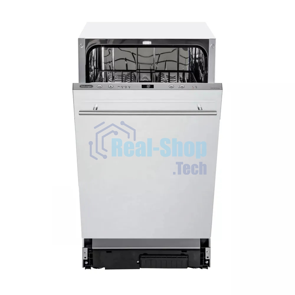 Встраиваемая посудомоечная машина DeLonghi DDW 06S Basilia, серебристый, 44.8 см, 9 компл., 49 дБ, класс A++