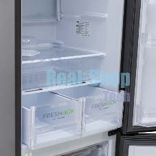 Холодильник Бирюса B-W6133 графит двухкамерный 210/100 л морозилка снизу, аавтоматическое оттаивание