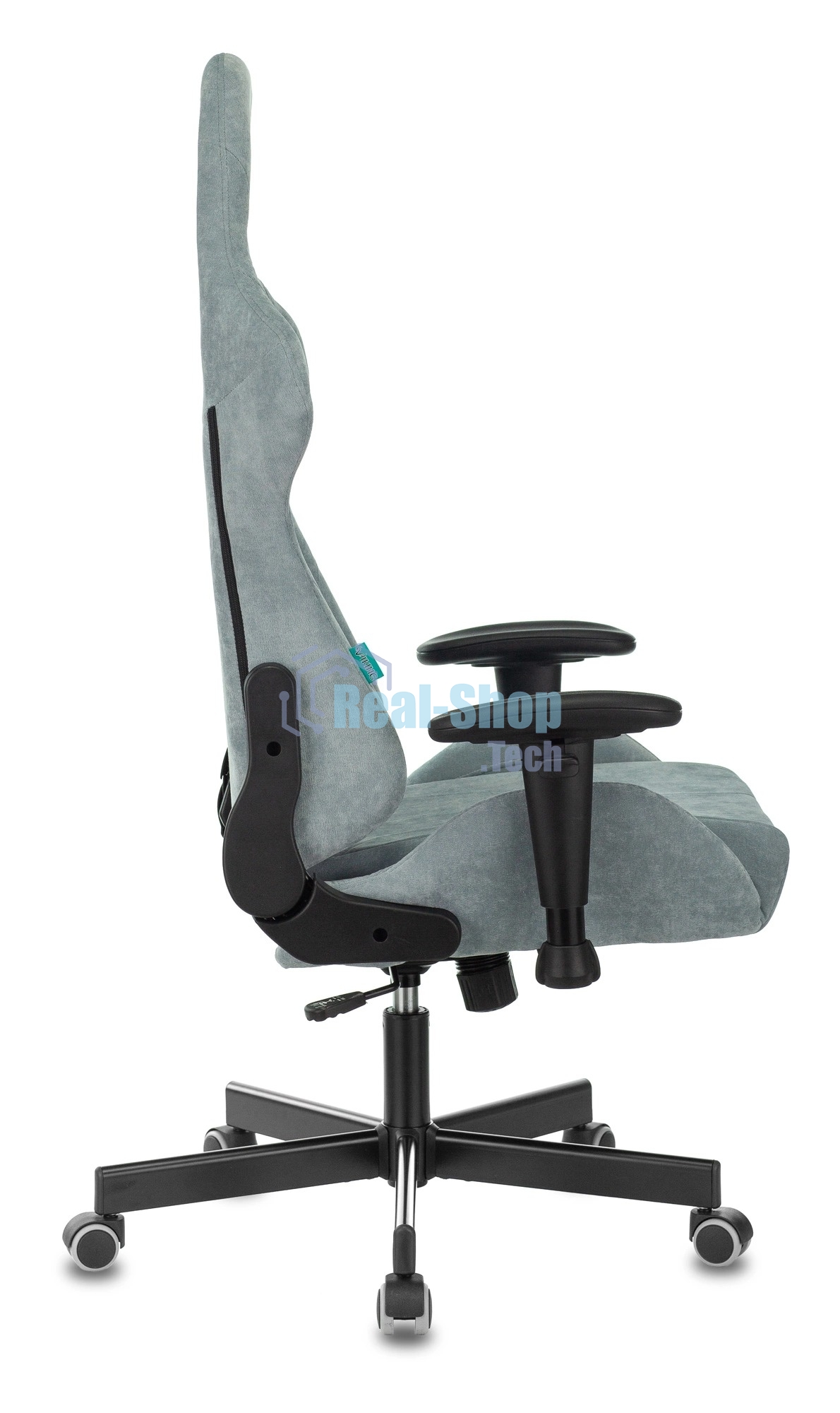 Кресло игровое Бюрократ VIKING KNIGHT LT28 FABRIC серо-голубой крестовина металл/пластик