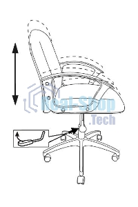 Кресло компьютерное Бюрократ CH-808-LOW/#B 3С11 черный, низкая спинка, сиденье на пиастре