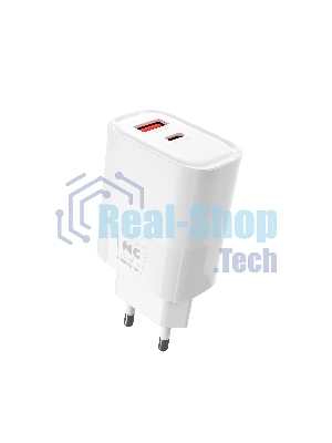 Сетевое зарядное устройство MORE CHOICE NC81a СЗУ 1USB+1Type-C 3.0A PD 20W+ QC3.0, белый