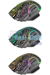 Мышь беспроводная Defender Oneshot GM-067 черный, 3200 dpi, радиоканал, USB, кнопки - 7