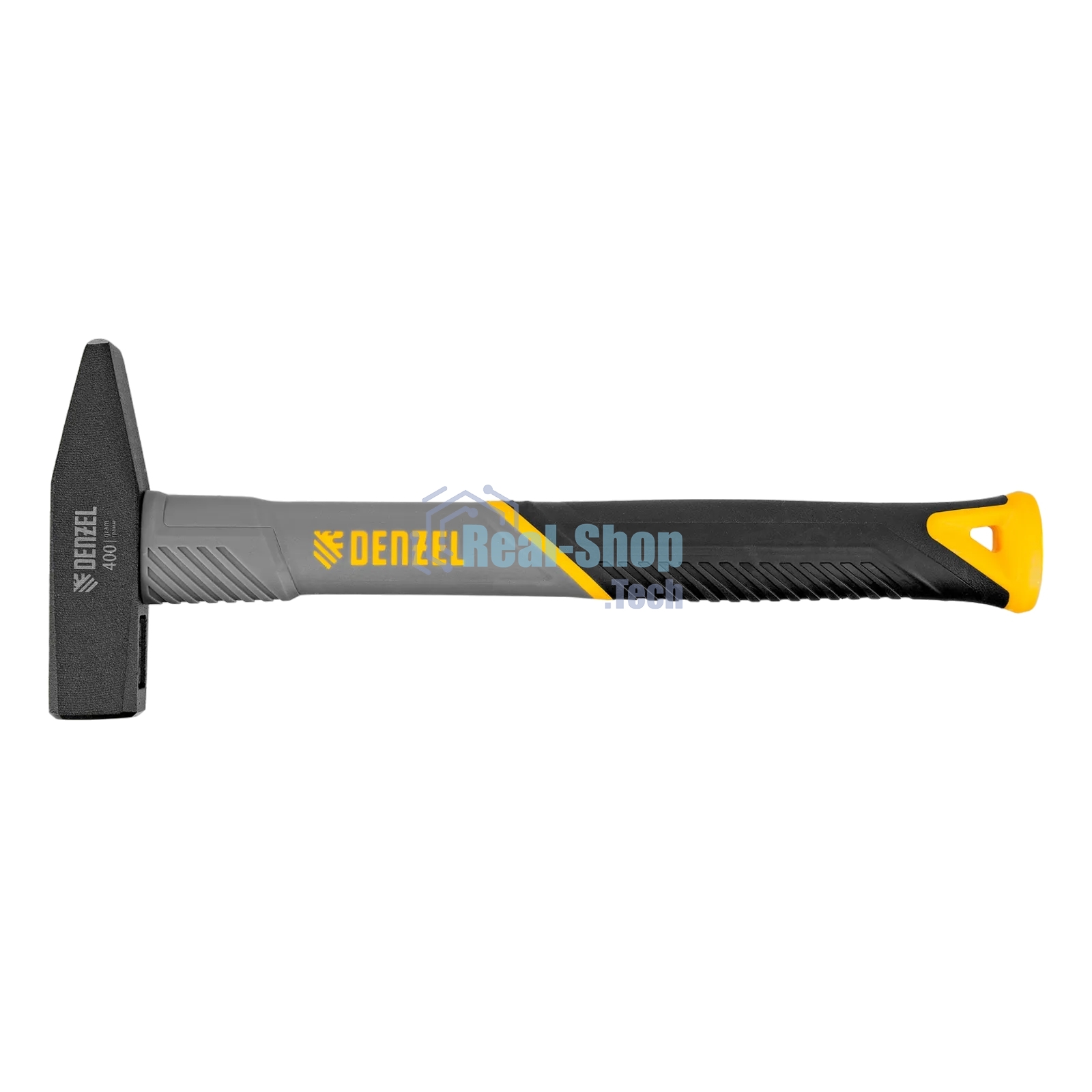 Молоток слесарный Denzel 400 г, кованый, фибергласовая рукоятка c TPR покрытием
