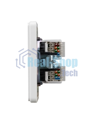 Розетка Kranz ROUND компьютерная двойная RJ45+RJ45 кат6 с/у перламутр