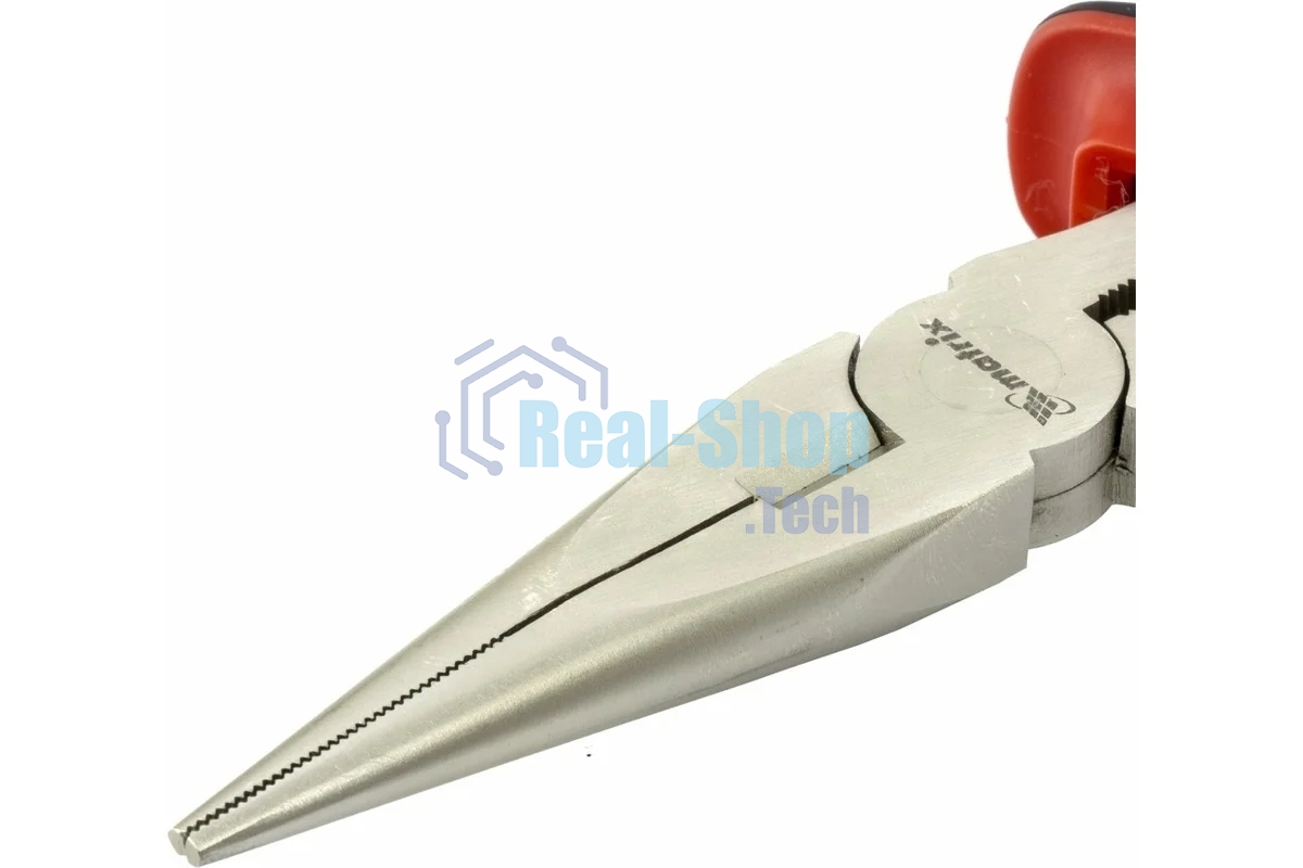 Длинногубцы Matrix NICKEL 17168 200 мм, прямые никелированные, двухкомпонентные рукоятки
