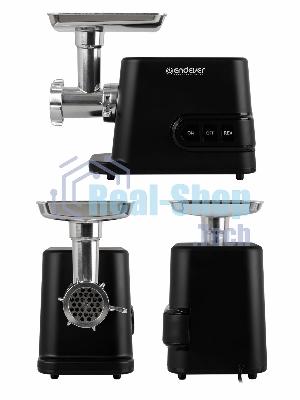 Мясорубка электрическая Endever Sigma-113 черный, 4500 Вт, 3 кг/мин, реверс, защита от перегрузки, металлический лоток, насадки - 5