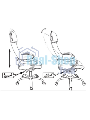 Кресло Бюрократ CH-608SL/BLACK TW-01 TW-11 черный, сетка