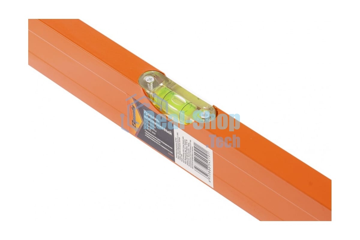 Уровень алюминиевый Sparta 800 мм, 3 глазка, желтый, линейка