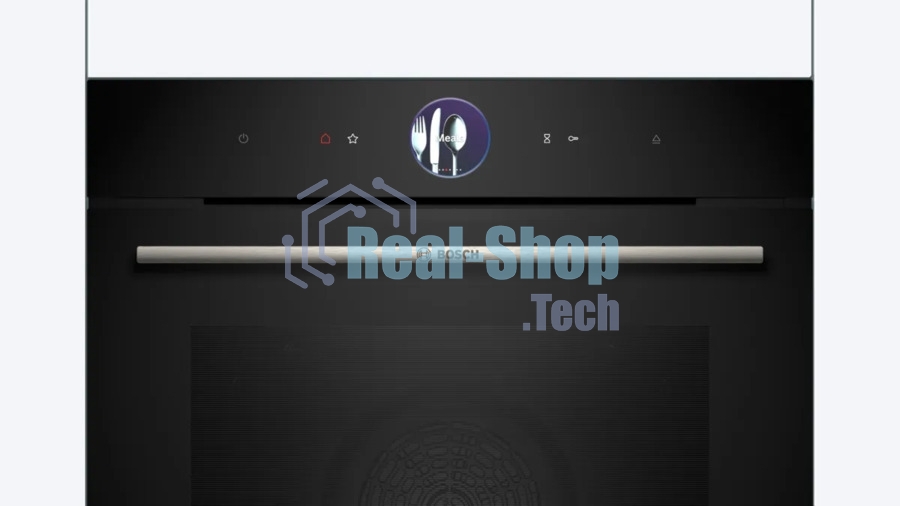 Духовой шкаф Bosch HSG7361B1 Home Connect!! Serie 8, черный, 21 режим + комбинированные режимы, функция приготовление на пару 100%, 4-слойное остекление, 3 цветных текстовых TFT-дисплея 2,5