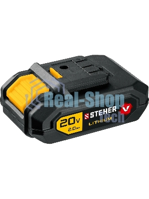 Дрель-шуруповерт STEHER CDB-200-1, 20 В, 2 Ач, 45 Нм, бесщеточный