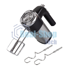 Миксер ручной Endever Sigma-08 черный/стальной, 500 Вт, 2 насадки, 5 скоростей