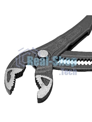 Клещи переставные Denzel кнопочный механизм, обливные рукоятки, 300 мм