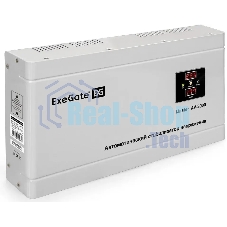 Стабилизатор напряжения ExeGate Master AV-3000 (3000ВА, 140-260В, цифр. индикация вход/вых. напряжения, 220В±8%, КПД 98%, 5 уровней защиты, задержка, метал.корпус, клем.колодка, RTL)