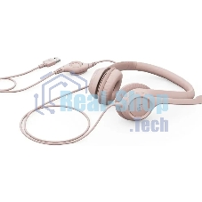 Гарнитура Logitech Stereo Headset H390 розовый, проводная, USB, регулятор громкости, шумоподавление микрофона
