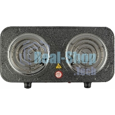 Плита настольная электрическая Homestar HS-1105 серый, 2 кВт, ТЭН, конфорки - 2, эмаль, поворотные переключатели