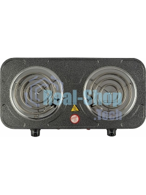 Плита настольная электрическая Homestar HS-1105 серый, 2 кВт, ТЭН, конфорки - 2, эмаль, поворотные переключатели