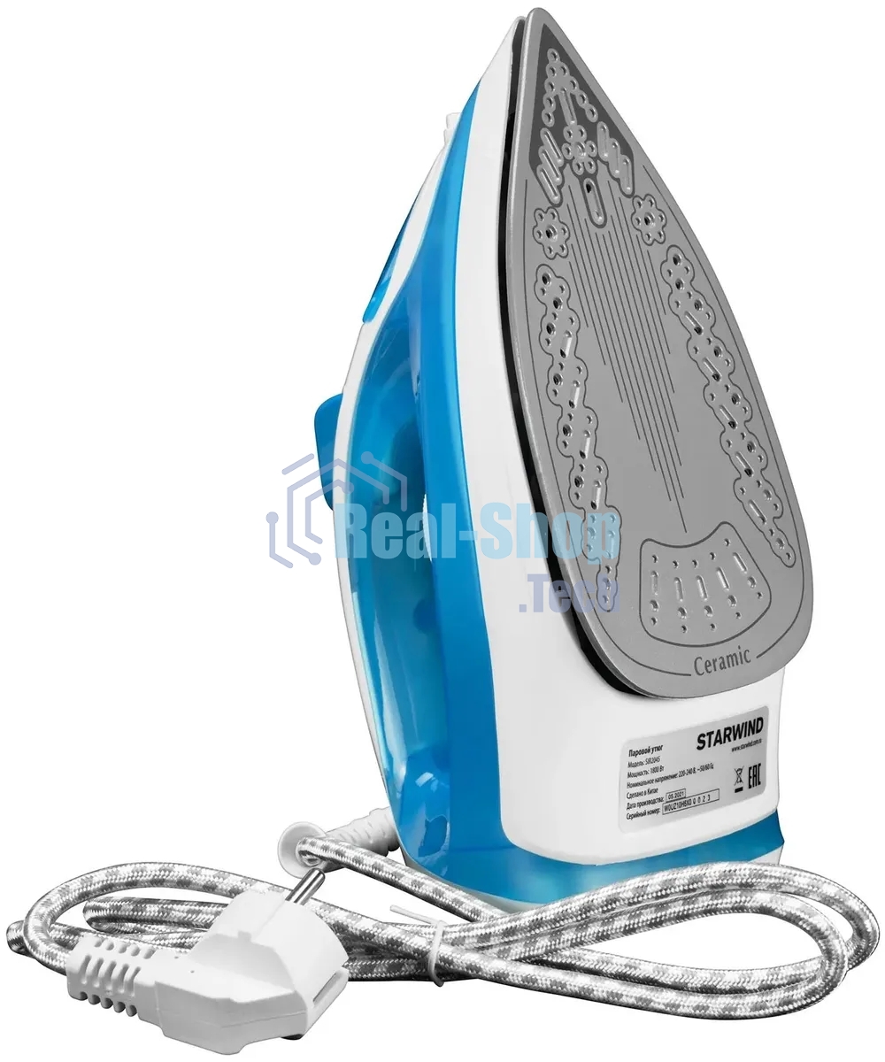 Утюг Starwind SIR2045 1800Вт голубой/белый