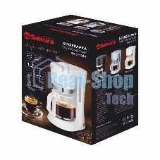 Кофеварка капельная Sakura SA-6117BL голубой, исп. кофе - молотый, 1.2 л, 700 Вт.