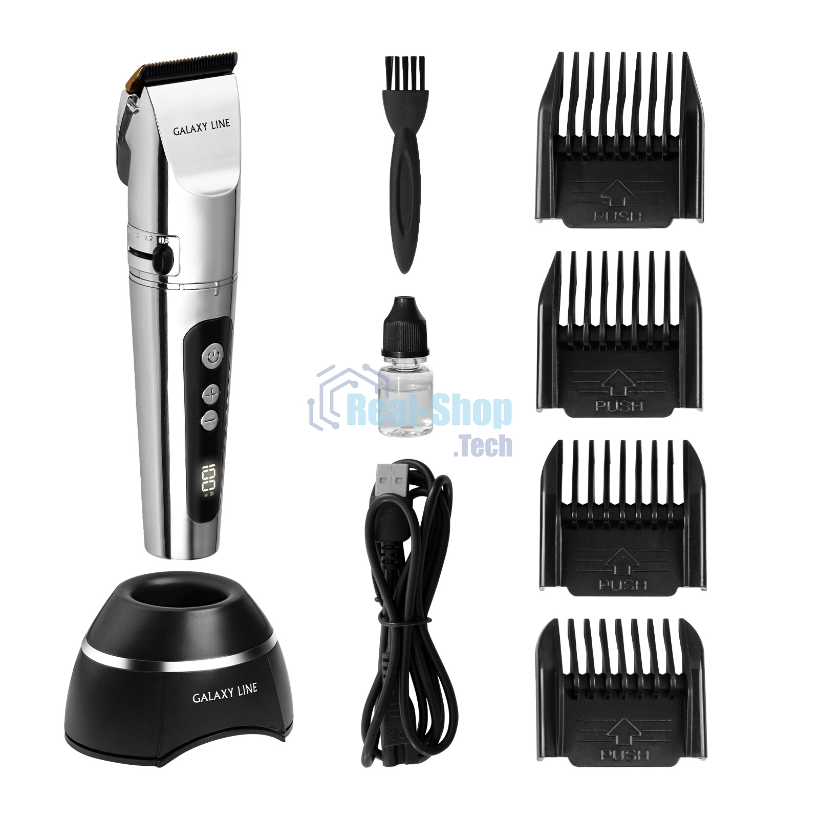 Машинка для стрижки GALAXY GL 4178 серебристый/черный