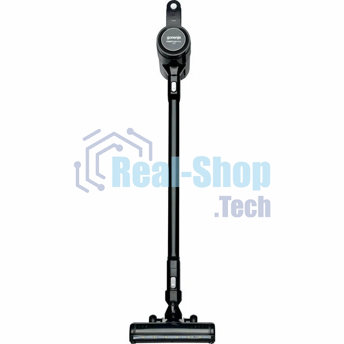 Пылесос вертикальный Gorenje SVC216FMLBKII черный, питание от аккумулятора, 121 Вт, уборка сухая, пылесборник 0.5 л, работа от АКБ max - 45 мин