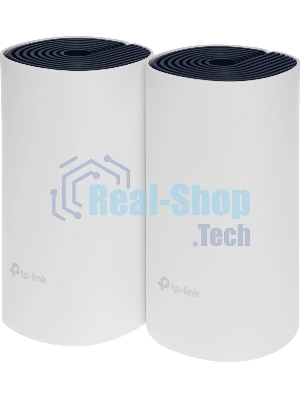Бесшовный Mesh роутер TP-Link DECO P9 (2-PACK) AC1200 10/100/1000BASE-TX белый (упак.:2шт)