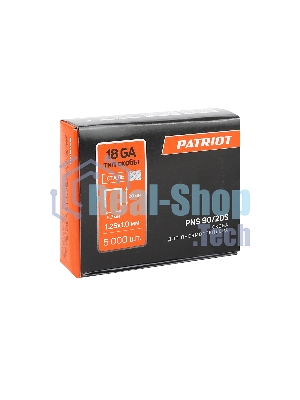 Скоба PNS 90/20S для пневмостеплера ANG 210R, узкая, тип 90 (18GA), длина 20 мм, ширина 5,7 мм, сечение 1,25х1 мм, сталь, 5000 шт.