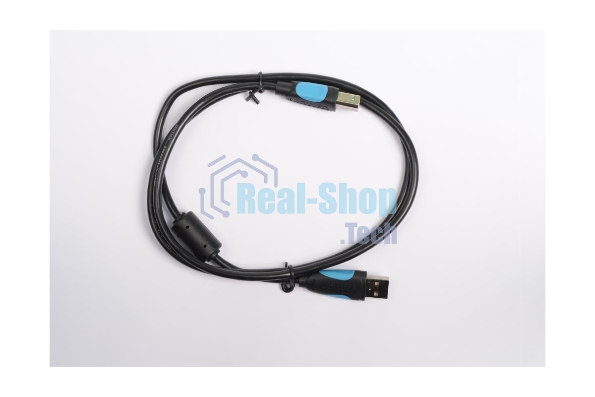 Кабель Vention USB 2.0 AM/BM - 3 м. черный VAS-A16-B300