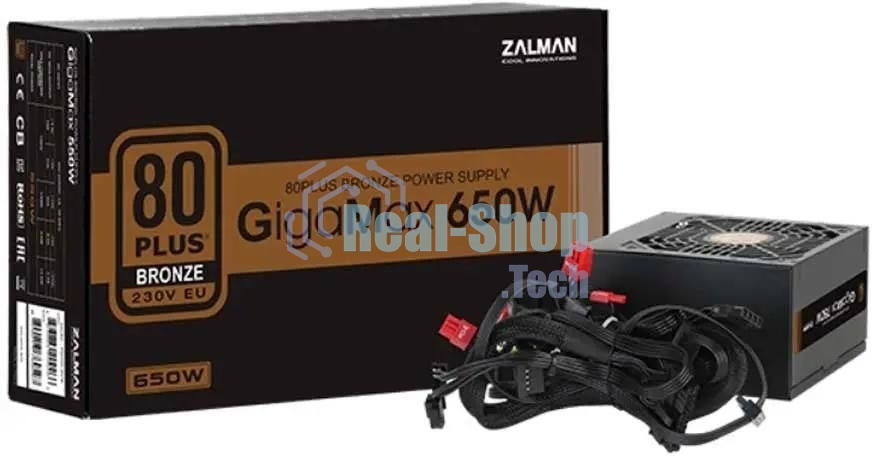 Блок питания Zalman ZM650-GVII Retail, 650Вт, 80 PLUS Bronze, 120мм, черный