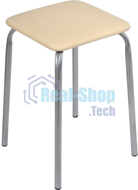 Табурет НИКА Эконом ТЭ3/СК слон.кость, 4 опоры, ДСП