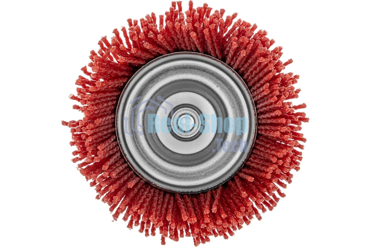 Щетка для дрели Denzel 75 мм, чашка, со шпилькой, нейлоновая щетина