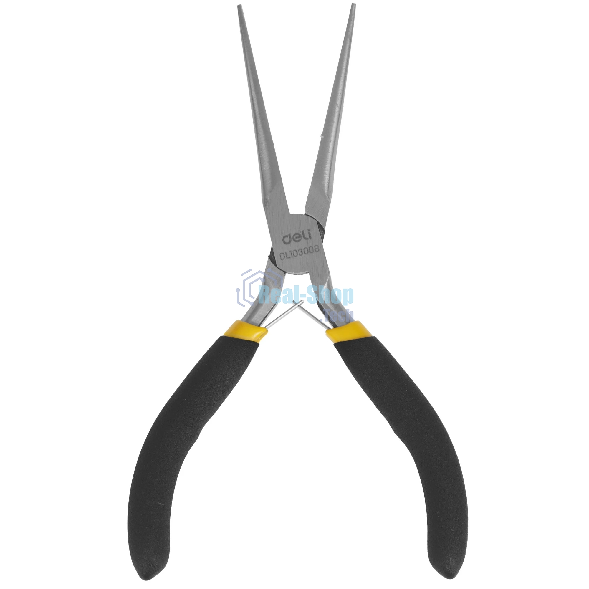 Мини-тонкогубцы удлиненные Deli DL103006 150 мм, прорезиненная рукоять