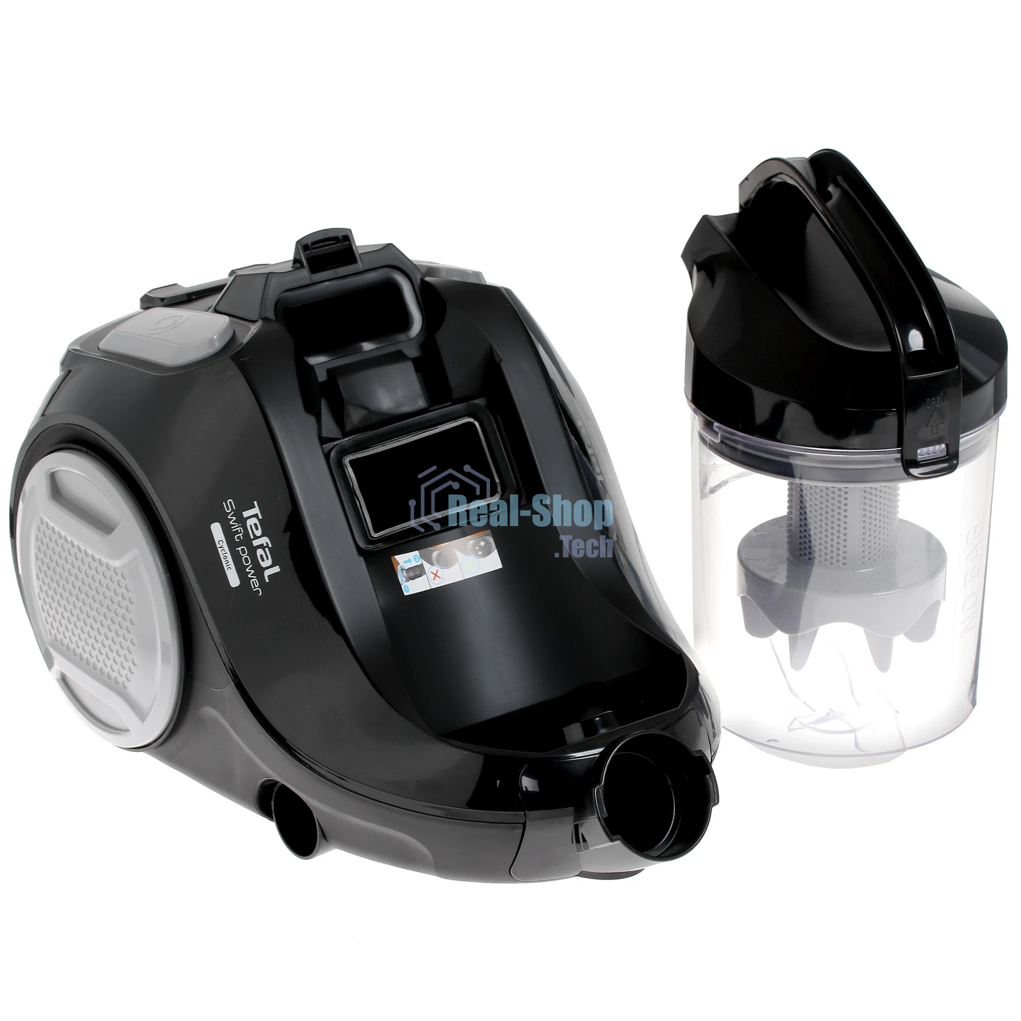 Пылесос Tefal TW2925EA черный, 750/2100 Вт, уборка сухая, пылесборник контейнер 1.2 л