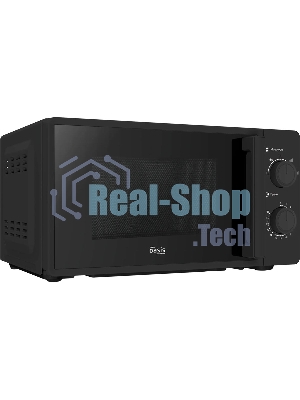 Микроволновая печь OASIS MW-70RB черный, 20 л, 700 Вт, переключатели — поворотный механизм