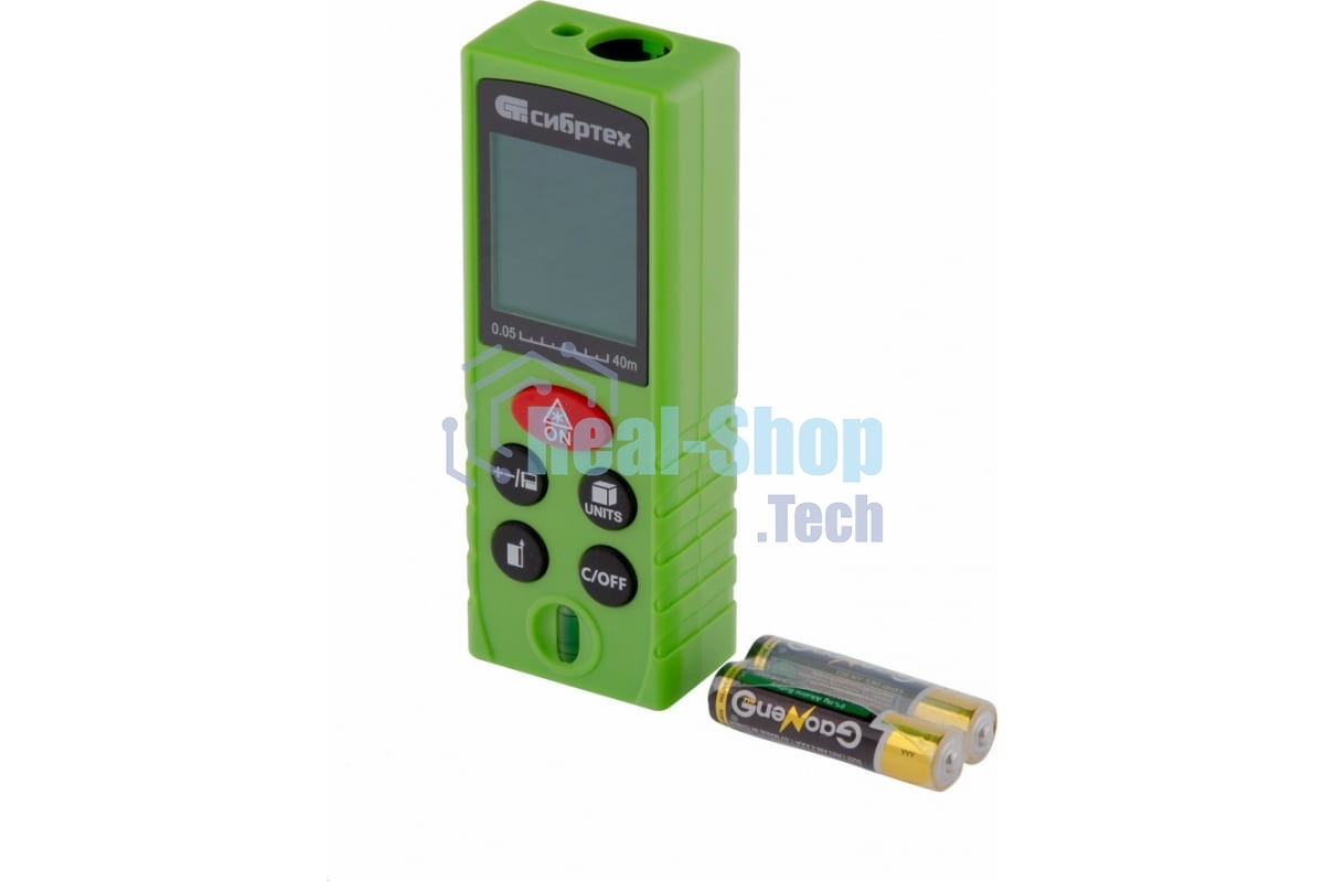 Лазерный дальномер Сибртех PM-40, 40 м, с пузырьковым уровнем