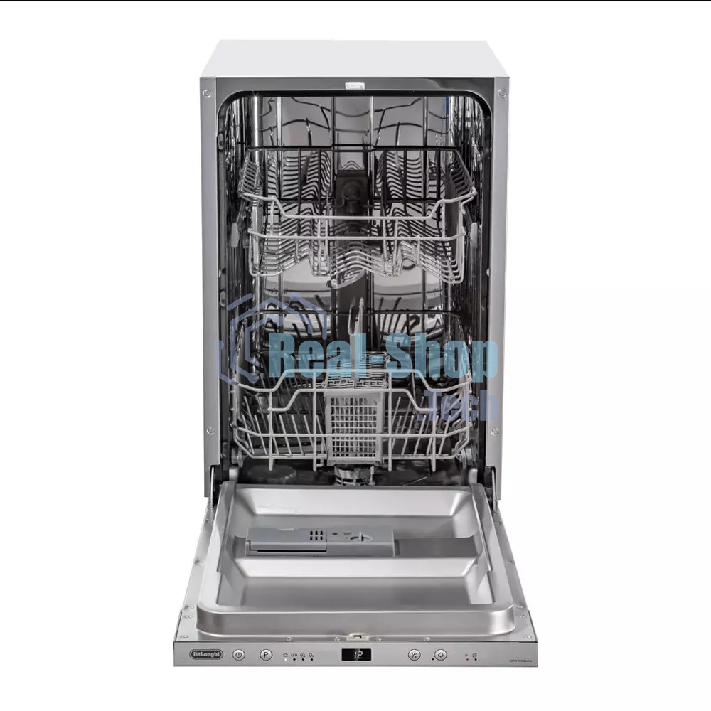 Встраиваемая посудомоечная машина DeLonghi DDW 06S Basilia, серебристый, 44.8 см, 9 компл., 49 дБ, класс A++