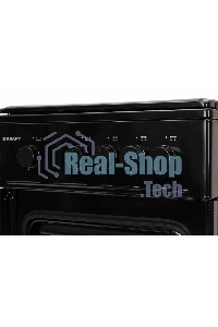 Плита газовая Kraft KF-FSK5301GBL черный, конфорок 4 газовых, духовка 58 л, 50 см x 85.5 см x 55.6 см