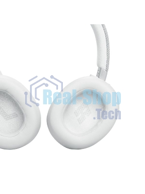 Беспроводные/проводные наушники JBL Live 770NC белый, полноразмерные, Bluetooth + проводной, адаптивное шумоподавление