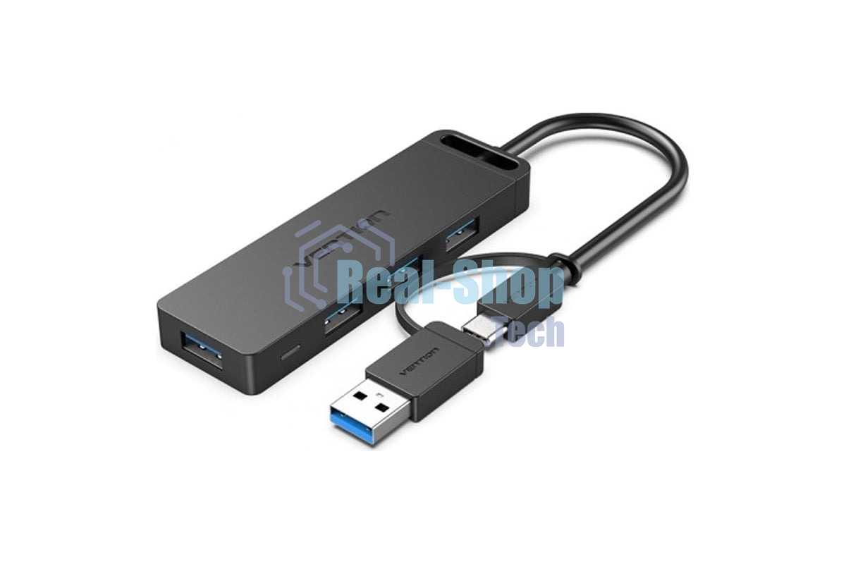 Концентратор Vention CHTBB, USB/USB Type-C, USB, USB