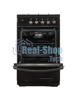 Плита комбинированная Flama RK 2201 B коричневый, конфорок 4 шт, духовка 50 л, 50 см x 85 см x 60 см