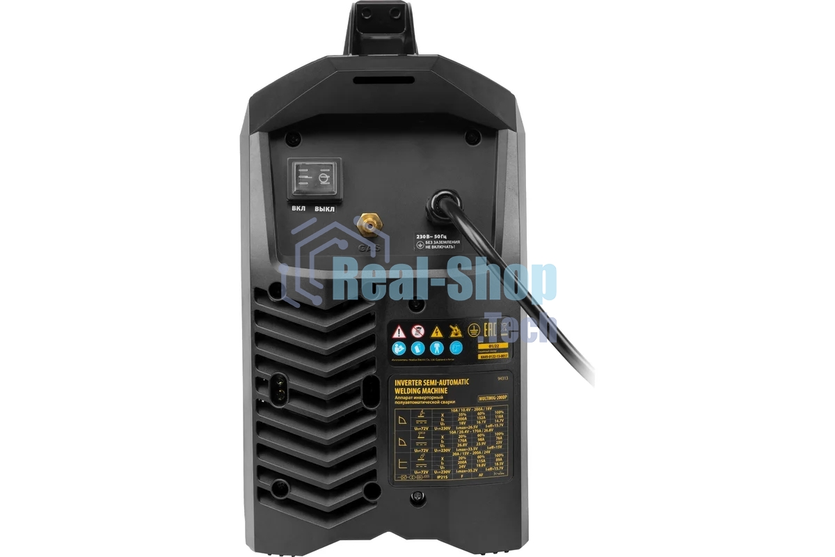 Аппарат инвертор. полуавтомат. сварки Denzel MultiMIG-200DP Synergy Double Pulse, 200 А, ПВ 80%