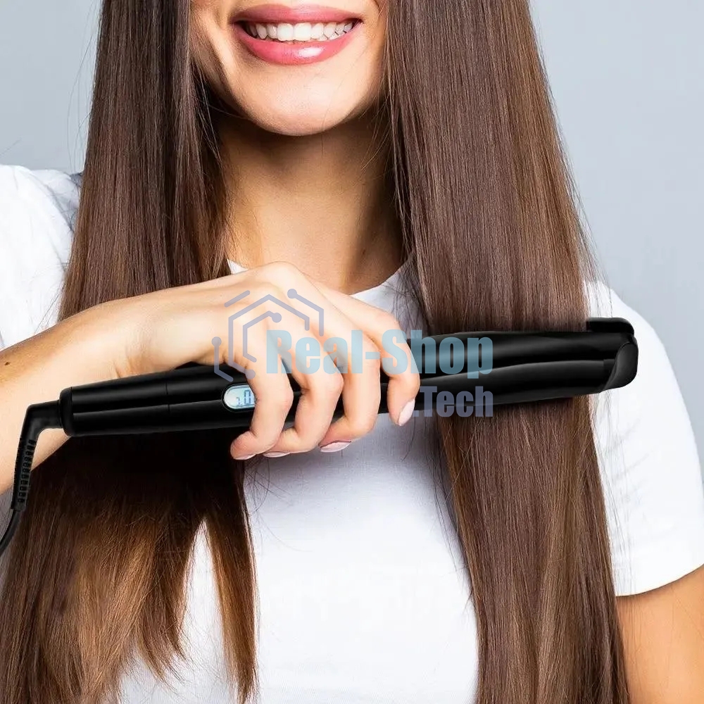 Выпрямитель Kitfort КТ-3225 45Вт черный макс.темп.:230С покрытие:керамическое