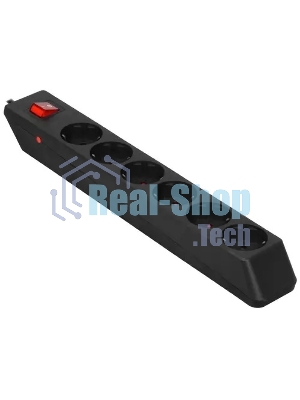 Сетевой фильтр Sven Optima 5,0 м (6 розеток с защитными шторками) черный, цветная коробка