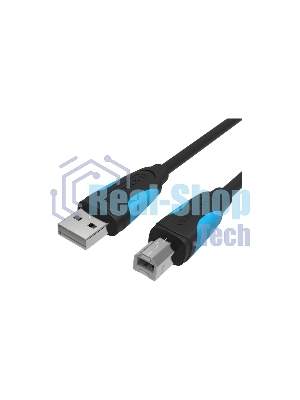 Кабель Vention USB 2.0 AM/BM - 3 м. черный VAS-A16-B300