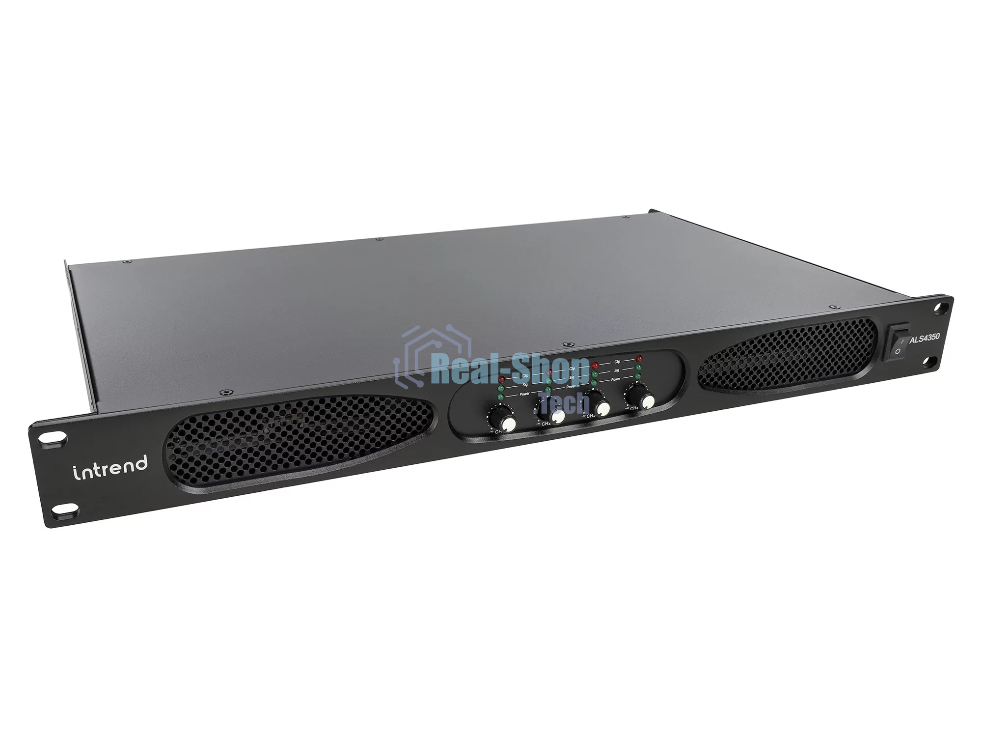 Усилитель Intrend ALS 4350 Четырехканальный, 4х350Вт/8Ом, 4х580Вт/4Ом, 2х1160Вт/8Ом